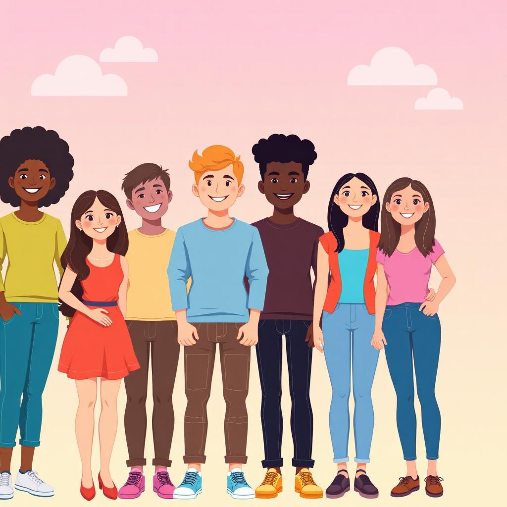 Community of diverse friends